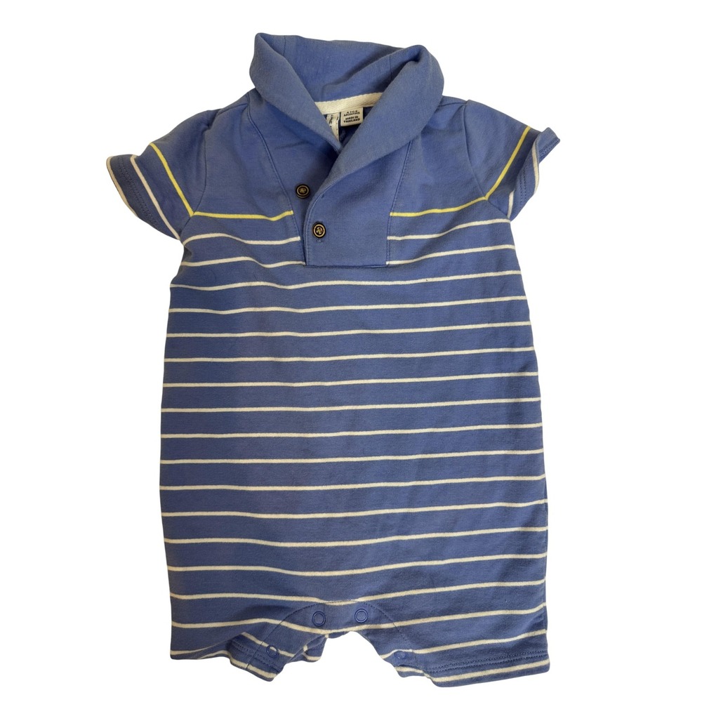 Janie and Jack Romper Boys 3-6 Months Polo Snap One Piece Outfit
